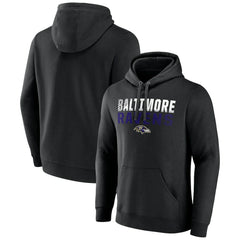 NFL Baltimore Ravens Team Fade Out Fitted Pullover Hoodie