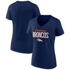 NFL Denver Broncos Women's Nostalgia V-Neck T-Shirt