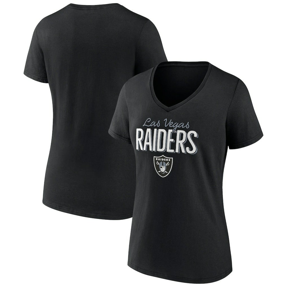 NFL Las Vegas Raiders Women's Nostalgia V-Neck T-Shirt