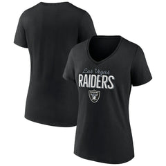 NFL Las Vegas Raiders Women's Nostalgia V-Neck T-Shirt