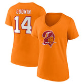 NFL Tampa Bay Buccaneers Chris Godwin Women's Throwback Player Icon Name & Number T-Shirt
