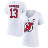 Nico Hischier New Jersey Devils Fanatics Women's Special Edition 2.0 Name & Number V-Neck T-Shirt