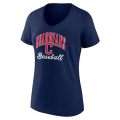 Cleveland Guardians Women's Victory Script Team V-Neck T-Shirt - Navy