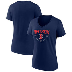 Boston Red Sox Women's Live For It Team V-Neck T-Shirt - Navy