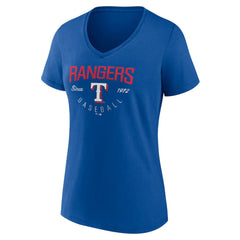 Texas Rangers Women's Live For It Team V-Neck T-Shirt - Royal