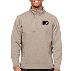 Philadelphia Flyers Antigua Course Quarter-Zip Pullover Top