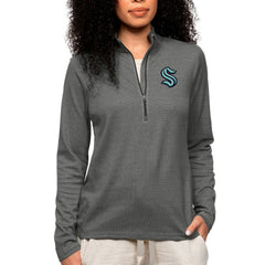 Seattle Kraken Antigua Women's Epic Quarter-Zip Pullover Top