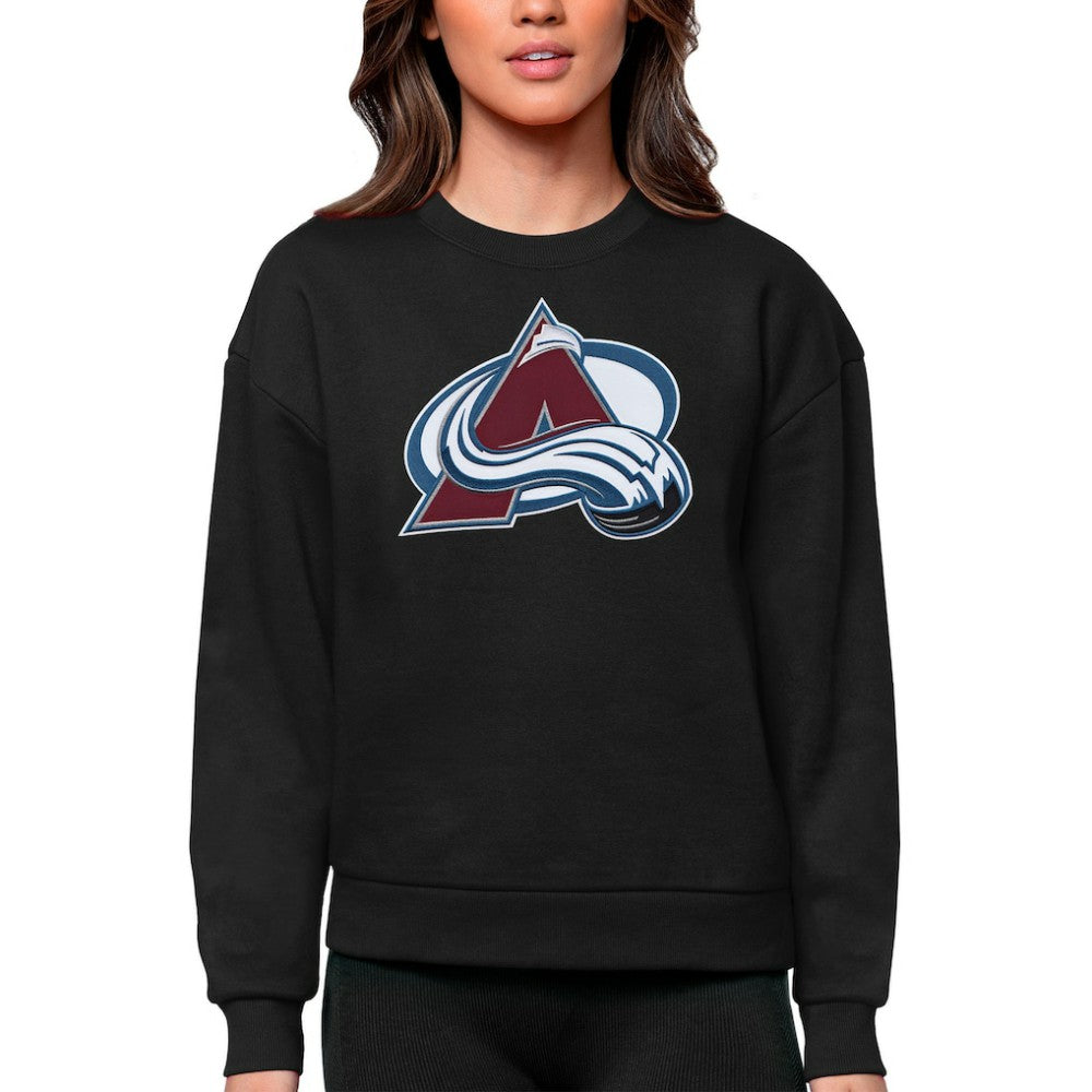 Colorado Avalanche Antigua Women's Team Logo Victory Crewneck Pullover Sweatshirt