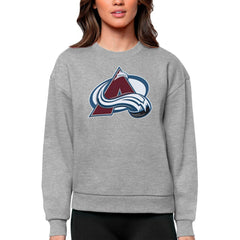 Colorado Avalanche Antigua Women's Team Logo Victory Crewneck Pullover Sweatshirt