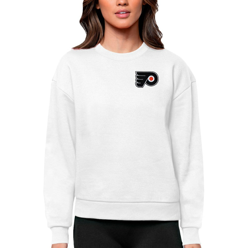 Philadelphia Flyers Antigua Women's Victory Crewneck Pullover Sweatshirt
