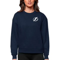 Tampa Bay Lightning Antigua Women's Victory Crewneck Pullover Sweatshirt