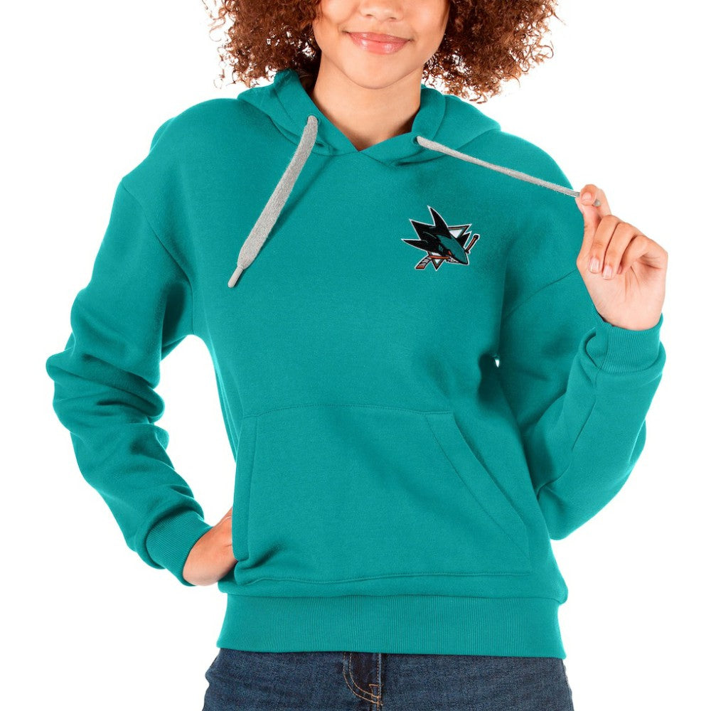 San Jose Sharks Antigua Women's Victory Pullover Hoodie