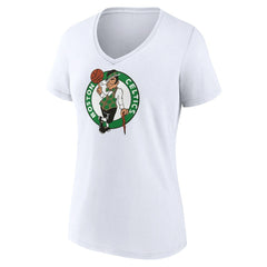Boston Celtics Women's Logo V-Neck T-Shirt - White sale