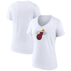 Miami Heat Women's Logo V-Neck T-Shirt - White shop