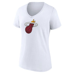 Miami Heat Women's Logo V-Neck T-Shirt - White shop