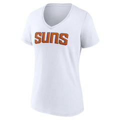Phoenix Suns Women's Wordmark V-Neck T-Shirt - White cheap