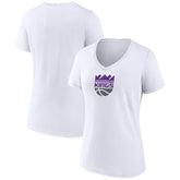 Sacramento Kings Women's Logo V-Neck T-Shirt sale - White shop