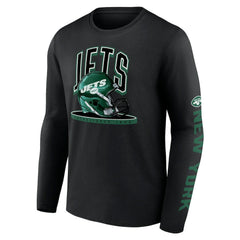 NFL New York Jets Helmet Platform Long Sleeve T-Shirt