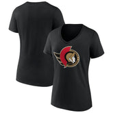 Ottawa Senators Women's Team Logo V-Neck T-Shirt