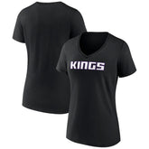 Sacramento Kings Women's Wordmark V-Neck T-Shirt - Black shop