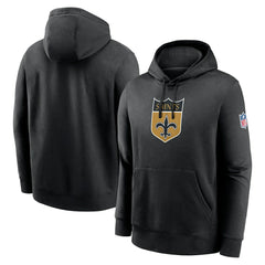 NFL New Orleans Saints 2023 Sideline Club Alternate Tri-Blend Pullover Hoodie