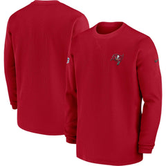NFL Tampa Bay Buccaneers 2023 Sideline Throwback Heavy Brushed Waffle Long Sleeve Top