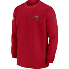 NFL Tampa Bay Buccaneers 2023 Sideline Throwback Heavy Brushed Waffle Long Sleeve Top