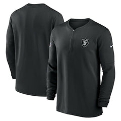 NFL Las Vegas Raiders 2023 Sideline Performance Long Sleeve Tri-Blend Quarter-Zip Top