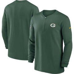 NFL Green Bay Packers 2023 Sideline Performance Long Sleeve Tri-Blend Quarter-Zip Top