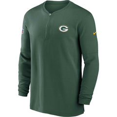 NFL Green Bay Packers 2023 Sideline Performance Long Sleeve Tri-Blend Quarter-Zip Top