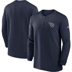 NFL Tennessee Titans 2023 Sideline Performance Long Sleeve Tri-Blend Quarter-Zip Top