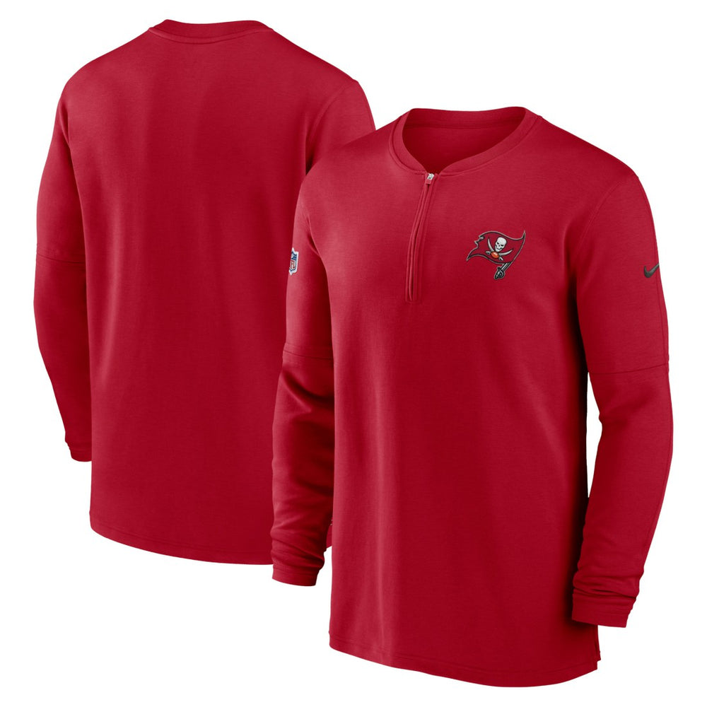 NFL Tampa Bay Buccaneers 2023 Sideline Performance Long Sleeve Tri-Blend Quarter-Zip Top