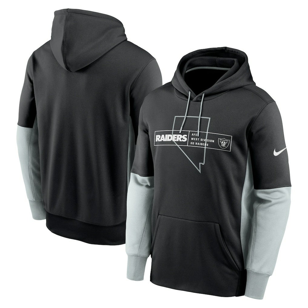 NFL Las Vegas Raiders Color Block Fleece Performance Pullover Hoodie