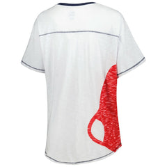 Boston Red Sox Starter Women's Perfect Game V-Neck T-Shirt - White