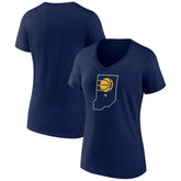 Indiana Pacers Women's Alternate Logo V-Neck T-Shirt - Navy on sale