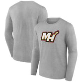 Miami Heat Alternate Logo Long Sleeve T-Shirt - Gray outlet