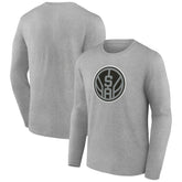 San Antonio Spurs Alternate Logo Long Sleeve T-Shirt - Gray for sale