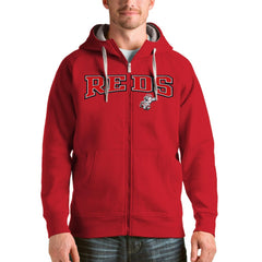 Cincinnati Reds Antigua Team Logo Victory Full-Zip Hoodie - Red