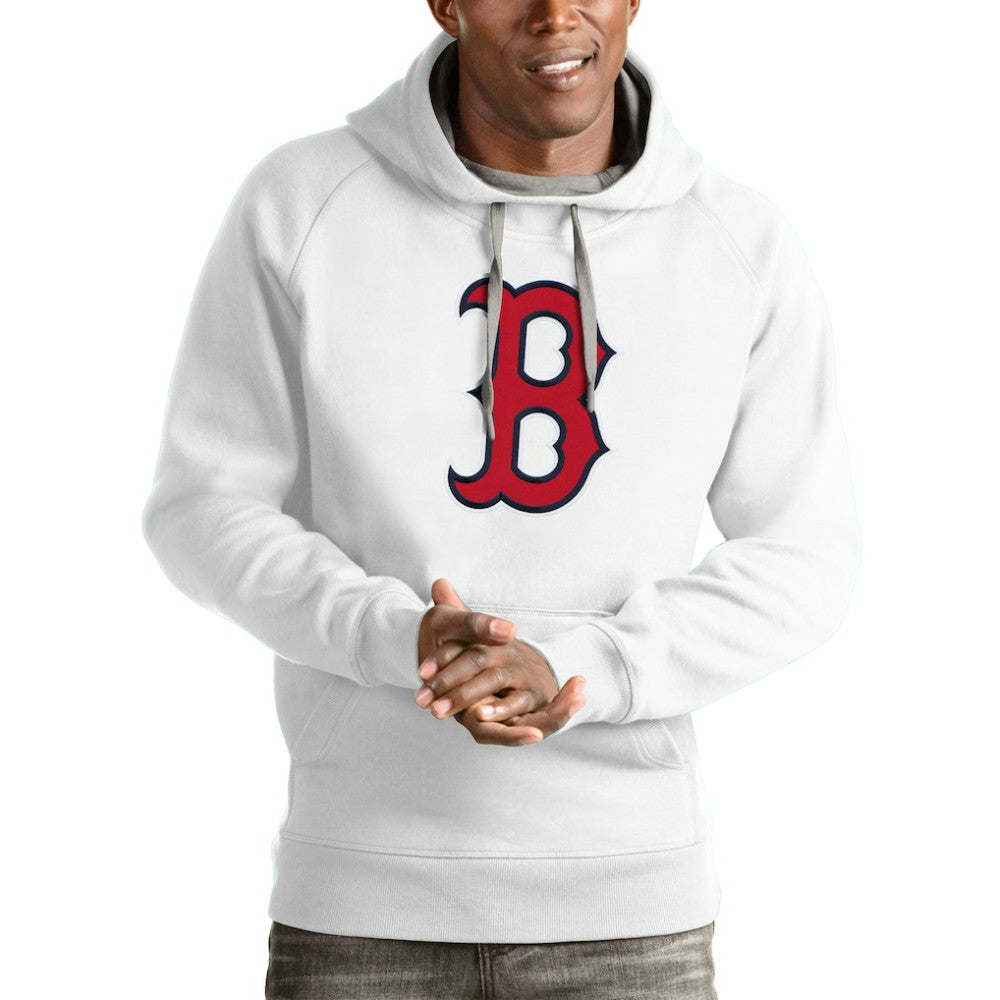 Boston Red Sox Antigua Victory Pullover Team Logo Hoodie - White