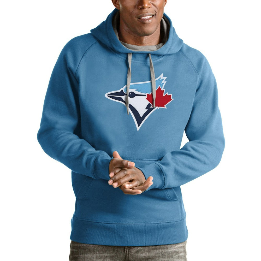 Toronto Blue Jays Antigua Victory Pullover Team Logo Hoodie - Light Blue