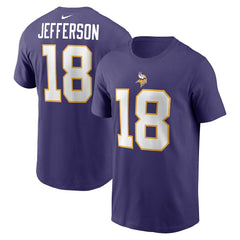 NFL Minnesota Vikings Justin Jefferson Classic Player Name & Number T-Shirt