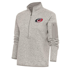 Carolina Hurricanes Antigua Women's Team Logo Fortune Quarter-Zip Jacket