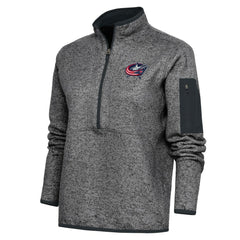 Columbus Blue Jackets Antigua Women's Team Logo Fortune Quarter-Zip Jacket