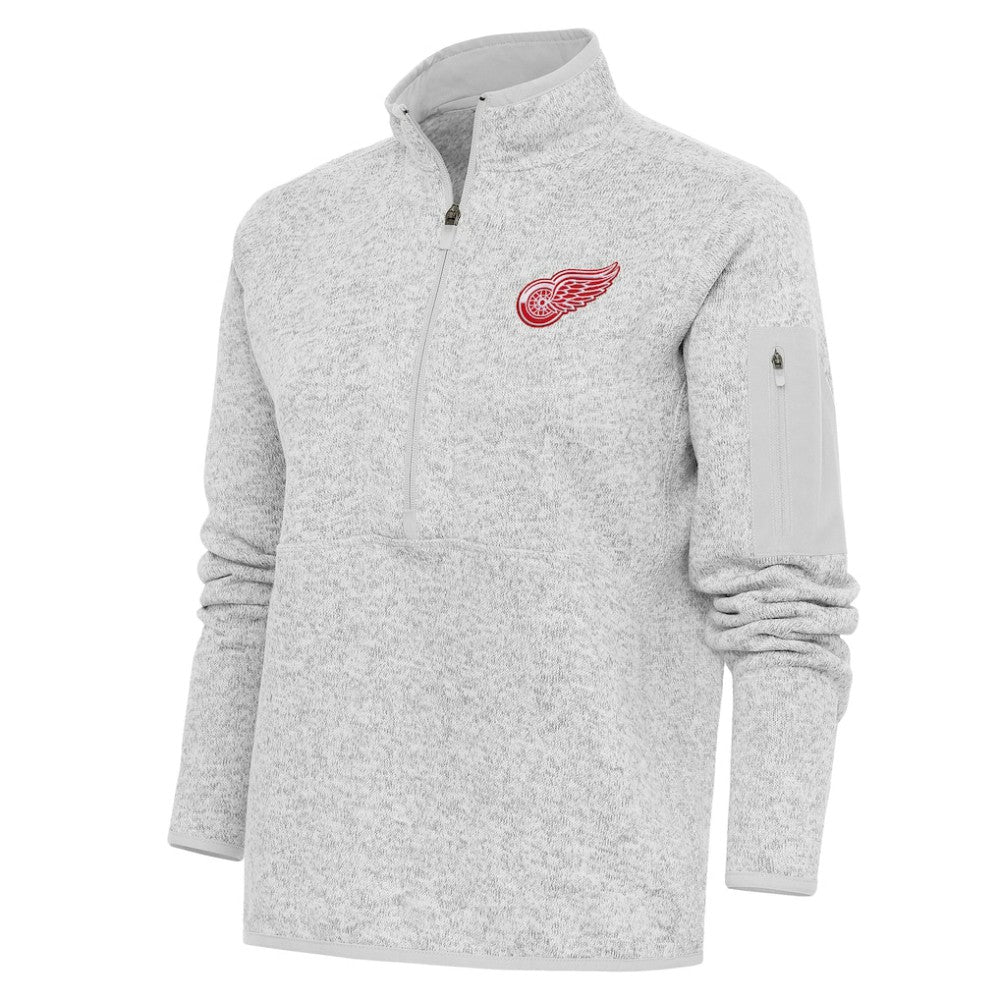 Detroit Red Wings Antigua Women's Team Logo Fortune Quarter-Zip Jacket