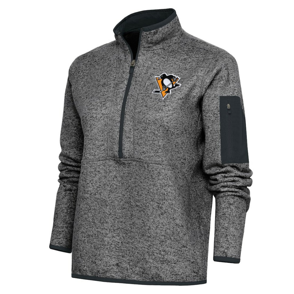 Pittsburgh Penguins Antigua Women's Team Logo Fortune Quarter-Zip Jacket