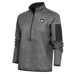 Pittsburgh Penguins Antigua Women's Team Logo Fortune Quarter-Zip Jacket