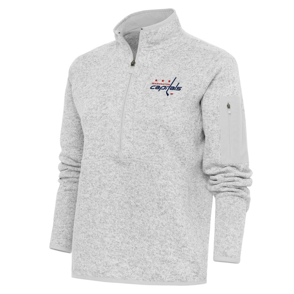 Washington Capitals Antigua Women's Team Logo Fortune Quarter-Zip Jacket