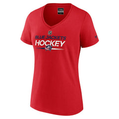Columbus Blue Jackets Fanatics Women's Authentic Pro Primary V-Neck T-Shirt