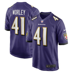 NFL Baltimore Ravens Daryl Worley Game Player Jersey