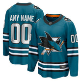 San Jose Sharks Fanatics Home Breakaway Custom Jersey